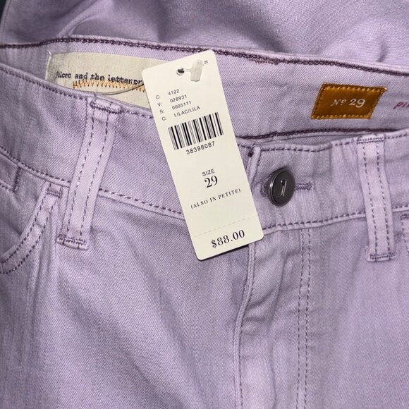 Anthropologie Pilcro Stet Mid-Rise Lilac Jeans Size 29 - Picture 7 of 8